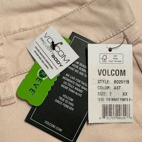 NWT Volcom  Pants Womens Sz 29 Fix Waist Slim Straight Regular Fit - Picture 15 of 15